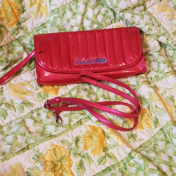 Lux de Ville red sparkle clutch - Picture 7 of 7